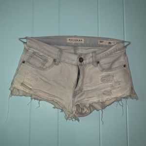 Light wash denim shorts